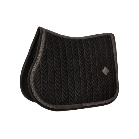 Kentucky czaprak velvet Fishbone z plecionym sznurkiem Glitter - Black