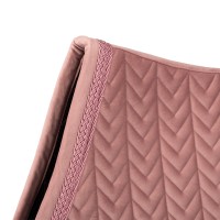 Kentucky czaprak velvet Fishbone z plecionym sznurkiem Glitte - Old Rose
