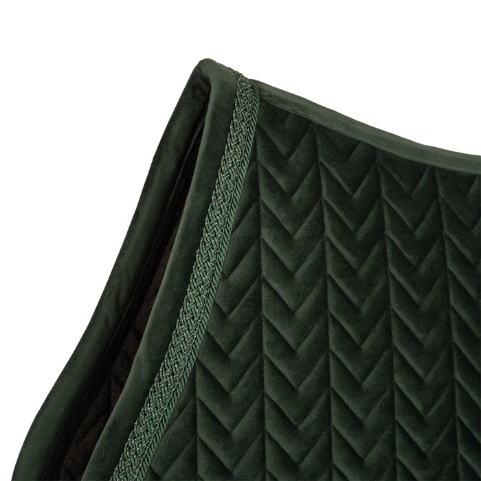 Kentucky czaprak velvet Fishbone z plecionym sznurkiem Glitter - Dark Green