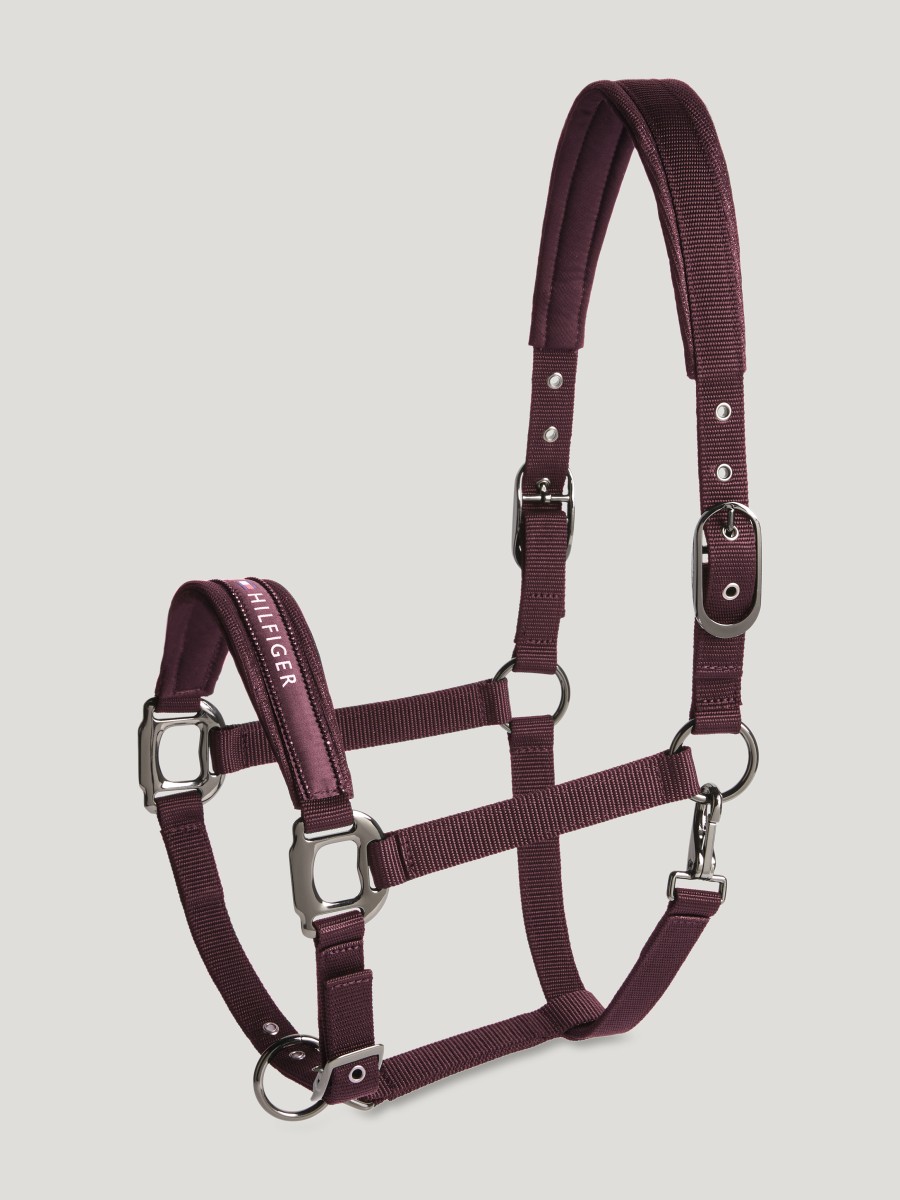 Tommy Hilfiger Equestrian Yale Shine kantar z uwiązem - Deep Burgundy