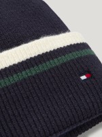 Tommy Hilfiger Equestrian czapka zimowa Dean Pom Pom - Desert Sky