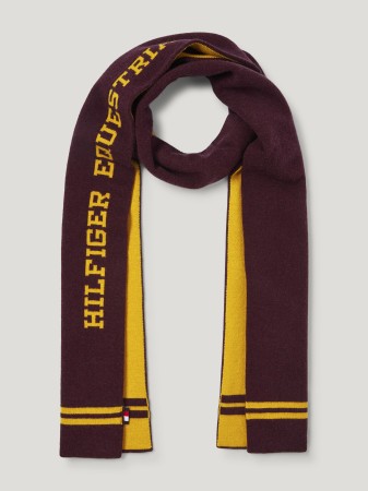 Tommy Hilfiger Equestrian szalik Vanderbilt Varsity - Deep Burgundy