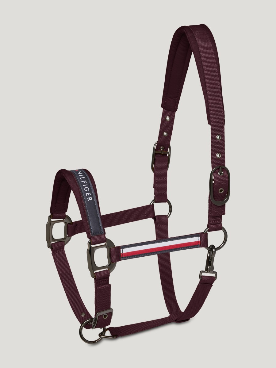Tommy Hilfiger Equestrian kantar z uwiązem Yale - Burgundy