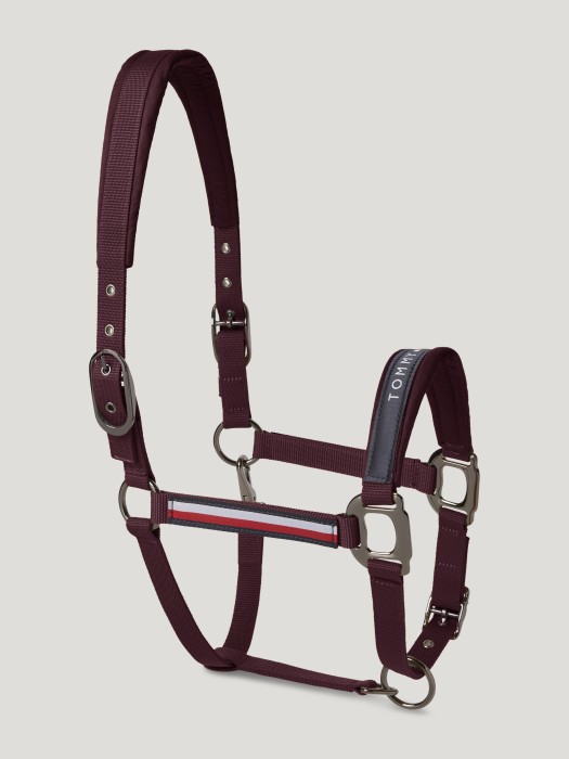 Tommy Hilfiger Equestrian kantar z uwiązem Yale - Burgundy