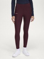Tommy Hilfiger Equestrian zimowe legginsy z pełnym lejem Elmira Winter - Deep Burgundy