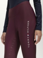 Tommy Hilfiger Equestrian zimowe legginsy z pełnym lejem Elmira Winter - Deep Burgundy