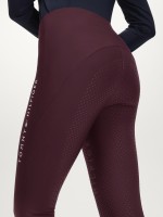 Tommy Hilfiger Equestrian zimowe legginsy z pełnym lejem Elmira Winter - Deep Burgundy
