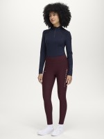 Tommy Hilfiger Equestrian zimowe legginsy z pełnym lejem Elmira Winter - Deep Burgundy