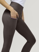 Tommy Hilfiger Equestrian całoroczne legginsy jeździeckie z pełnym lejem Elmira - Cacao