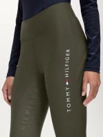 Tommy Hilfiger Equestrian zimowe legginsy z pełnym lejem Elmira Winter - Camo Green