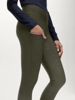 Tommy Hilfiger Equestrian zimowe legginsy z pełnym lejem Elmira Winter - Camo Green