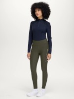 Tommy Hilfiger Equestrian zimowe legginsy z pełnym lejem Elmira Winter - Camo Green