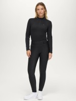 Tommy Hilfiger Equestrian ocieplane bryczesy hybrydowe z pełnym lejem Highland Winter Strass - Czarne