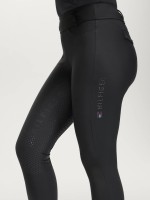 Tommy Hilfiger Equestrian ocieplane bryczesy hybrydowe z pełnym lejem Highland Winter Strass - Czarne