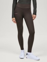 Tommy Hilfiger Equestrian zimowe legginsy z pełnym lejem Elmira Winter - Cacao