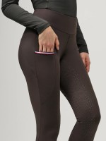 Tommy Hilfiger Equestrian zimowe legginsy z pełnym lejem Elmira Winter - Cacao