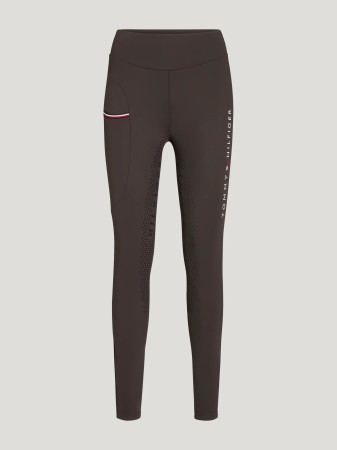 Tommy Hilfiger Equestrian zimowe legginsy z pełnym lejem Elmira Winter - Cacao