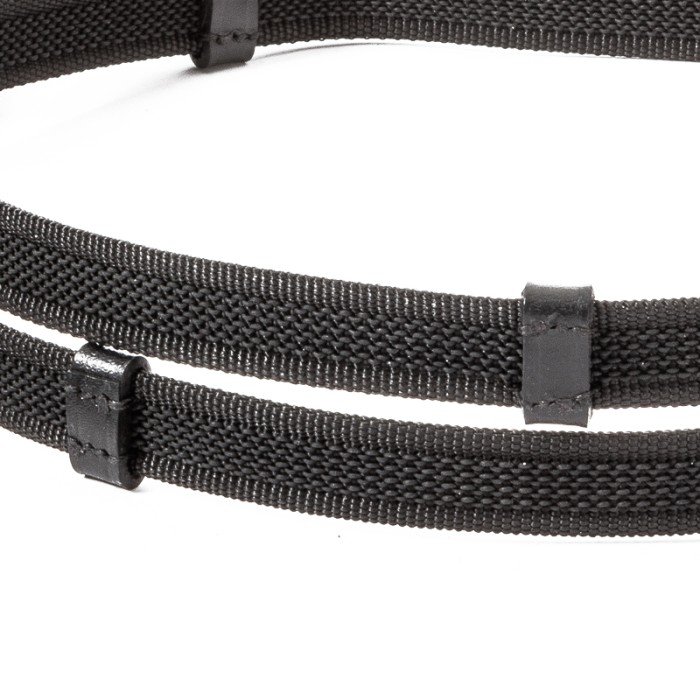 Kavalkade Wodze gumowane czarne 16 mm