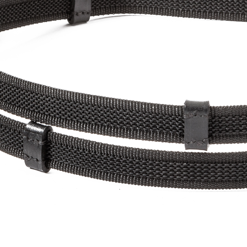Kavalkade Wodze gumowane czarne 16 mm