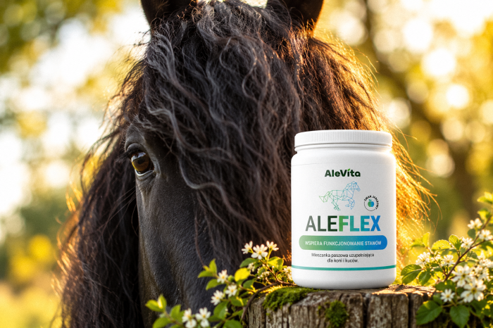 AleFlex – kolagen, glukozamina, MSM, chondroityna i kwas hialuronowy dla koni, 1000 g